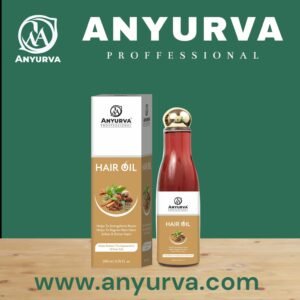 ANYURVA HAIR OIL  Helps To Strengthens Roots ! Helps To Regrow New Hairs Softer & Shiner Hairs  Helps Reduce The Appearance Of Hair Fall 200 ML